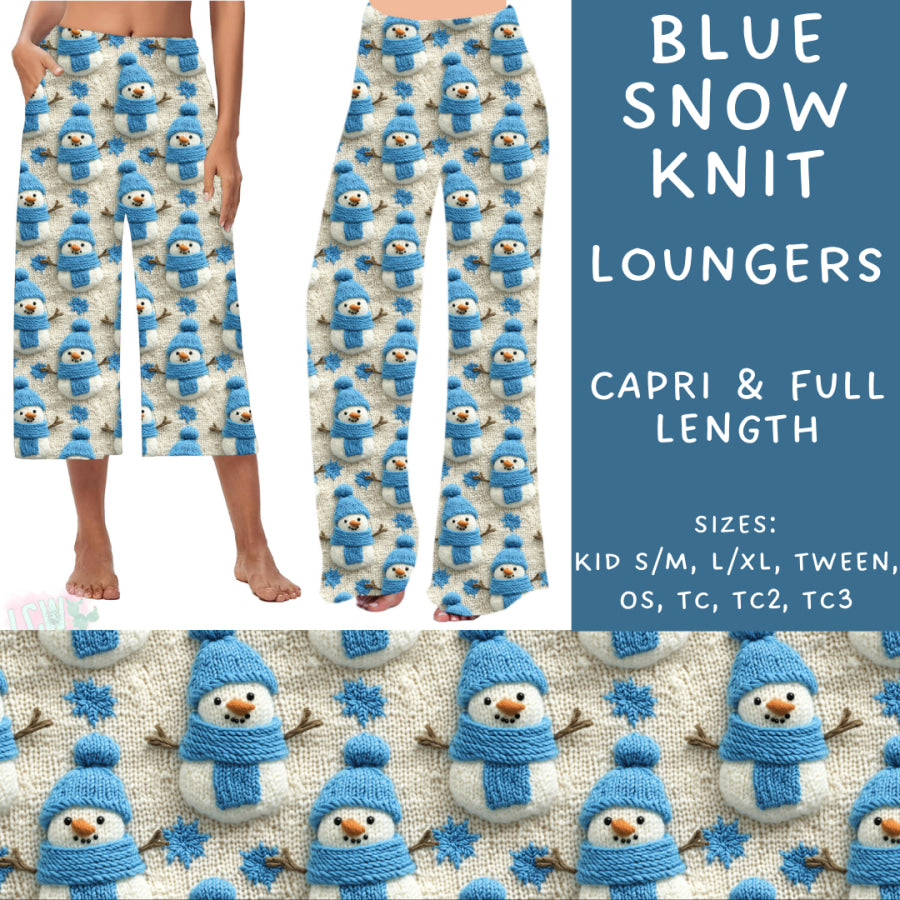 Preorder Custom Styles - Blue Snow Knit - Closes 31 Oct - ETA early Jan 2025 Leggings