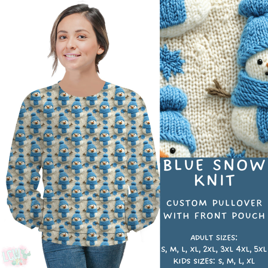 Preorder Custom Styles - Blue Snow Knit - Closes 31 Oct - ETA early Jan 2025 Leggings