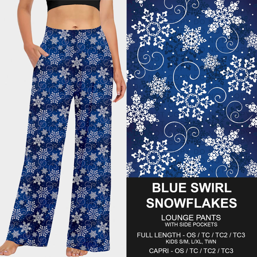 PREORDER Custom Styles - Blue Swirl Snowflakes - Closes 22 Jul - ETA late Oct 2025 Loungewear