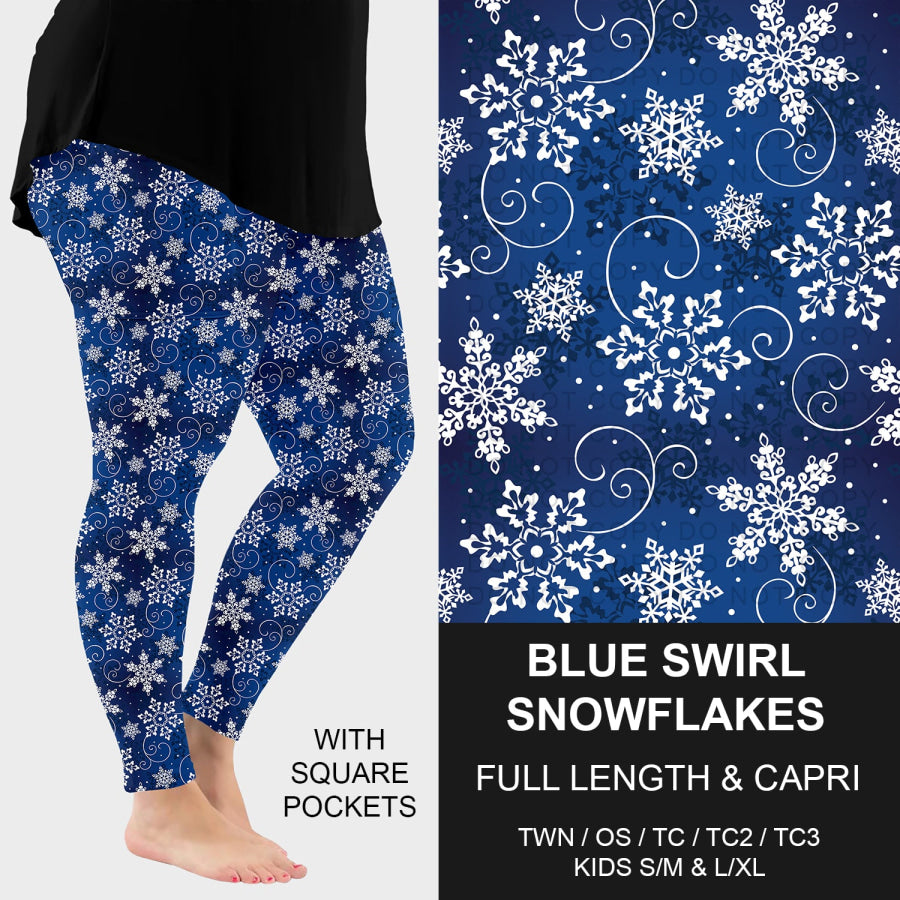 PREORDER Custom Styles - Blue Swirl Snowflakes - Closes 22 Jul - ETA late Oct 2025 Loungewear