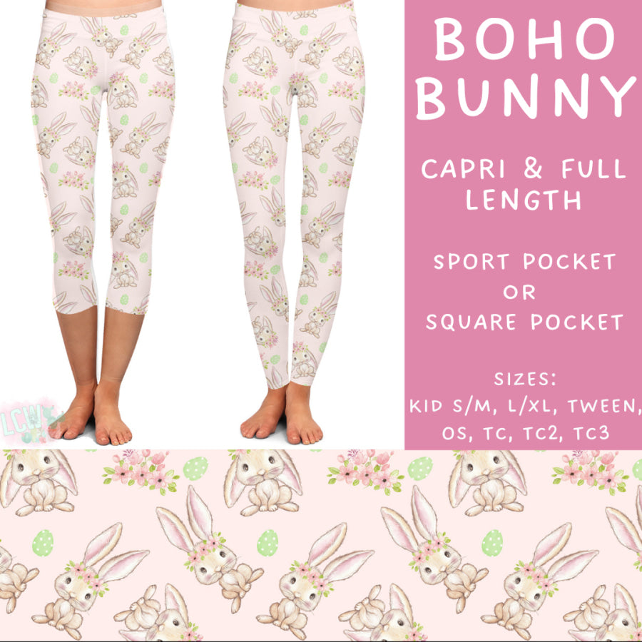 Preorder Custom Styles - Boho Bunny - Closes 17 Feb - ETA late Apr 2025 Leggings