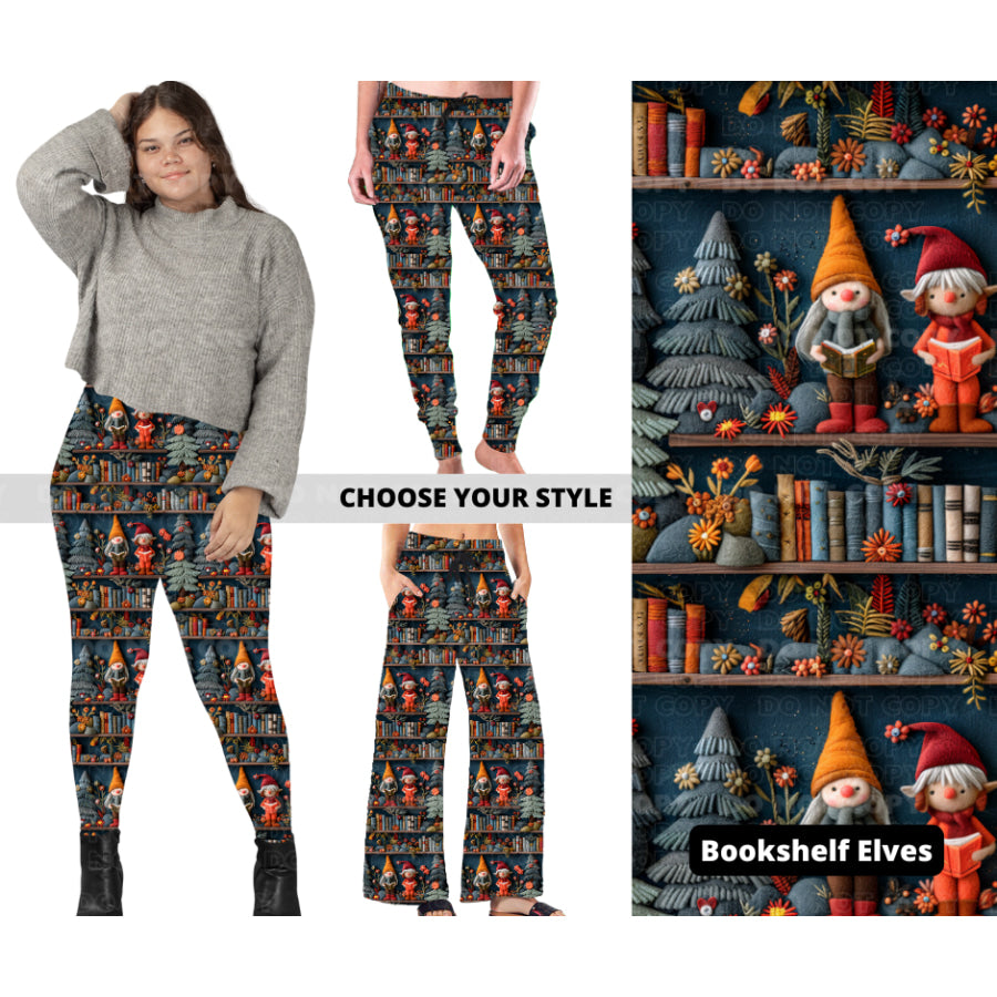 PREORDER Custom Styles - Bookshelf Elves - Closes 18 Sep - ETA early Dec 2024 Leggings