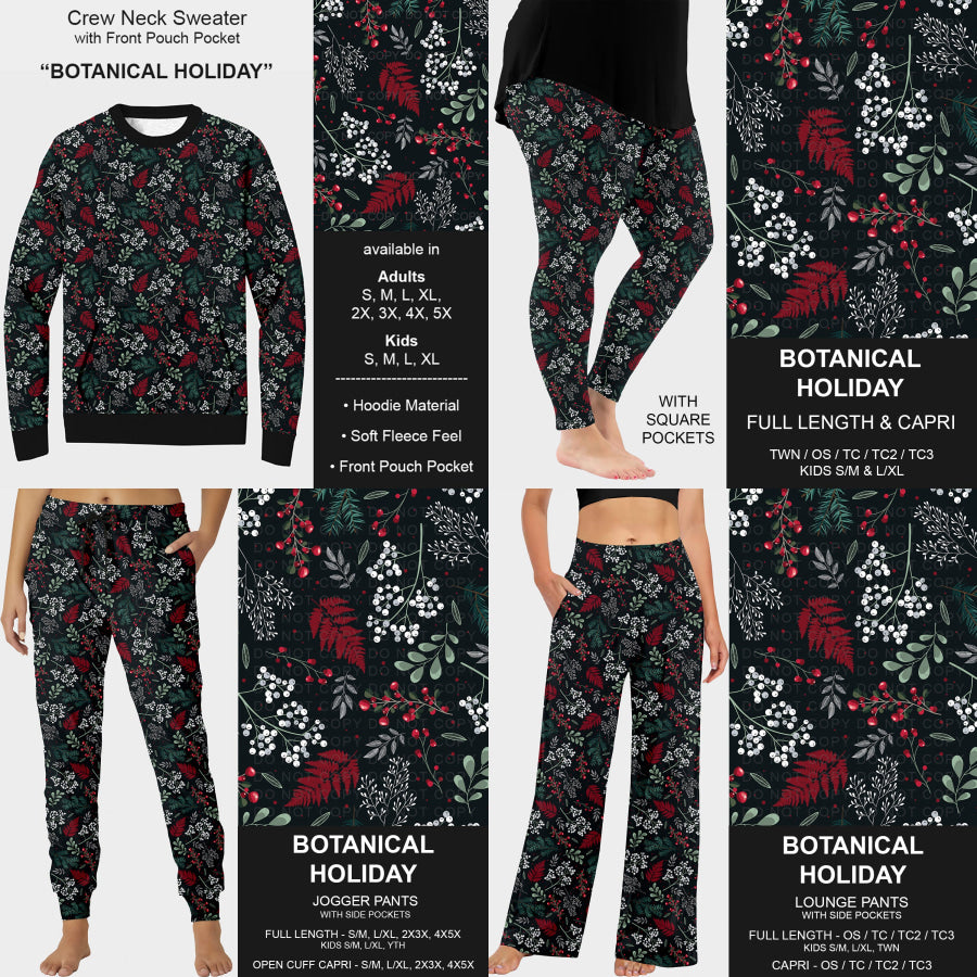 PREORDER Custom Styles - Botanical Holiday - Closes 22 Jul - ETA late Oct 2025 Loungewear