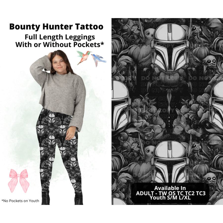 Preorder Custom Styles - Bounty Hunter Tattoo - Closes 19 Feb - ETA late May 2025 Leggings