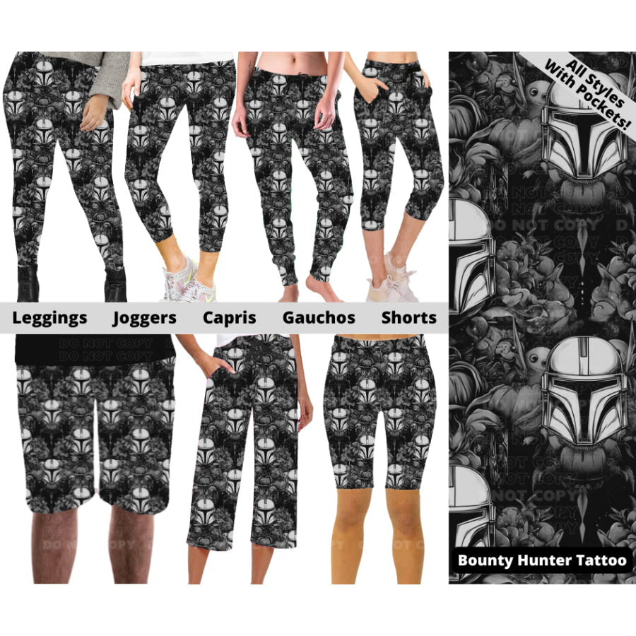 Preorder Custom Styles - Bounty Hunter Tattoo - Closes 19 Feb - ETA late May 2025 Leggings