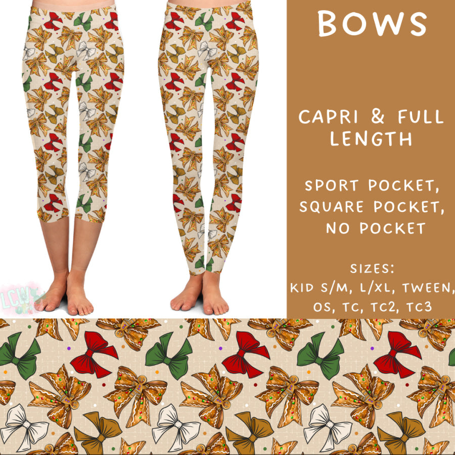 Preorder Custom Styles - Bows - Closes 31 Oct - ETA early Jan 2025 Leggings