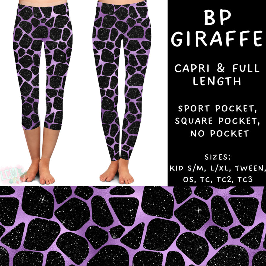 Preorder Custom Styles - BP Giraffe - Closes 15 Jan - ETA late Apr 2025 Leggings