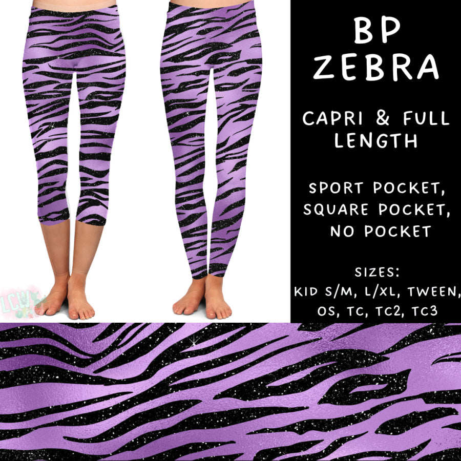 Preorder Custom Styles - BP Zebra - Closes 15 Jan - ETA late Apr 2025 Leggings