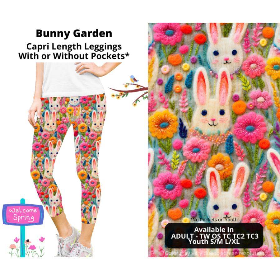 PREORDER Custom Styles - Bunny Garden - Closes 20 Jan - ETA late Apr 2025 Leggings