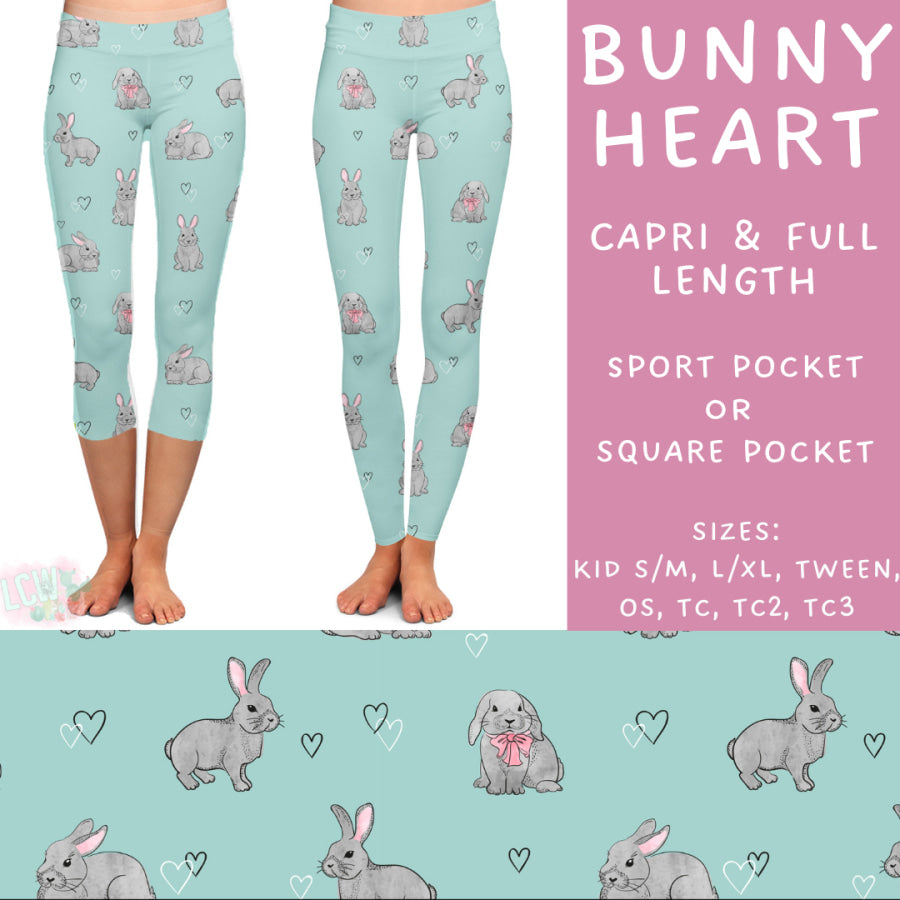 Preorder Custom Styles - Bunny Heart - Closes 17 Feb - ETA late Apr 2025 Leggings