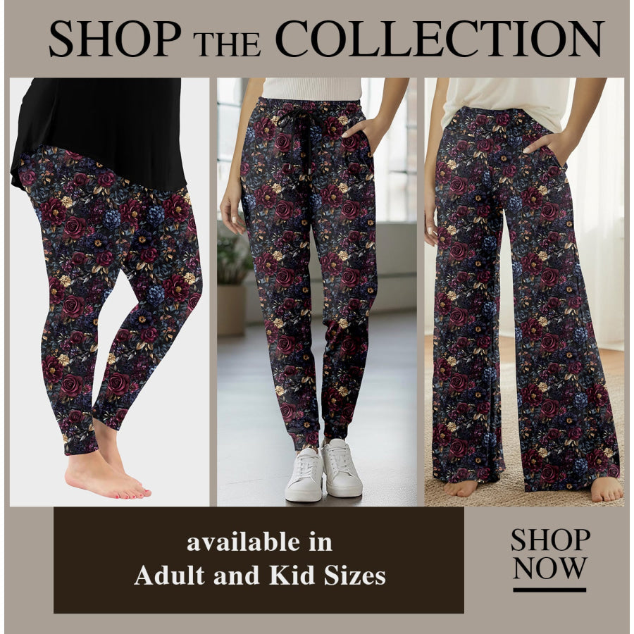 Preorder Custom Styles - Burgundy Blooms - Closes 18 Nov - ETA late Feb 2026 Loungewear