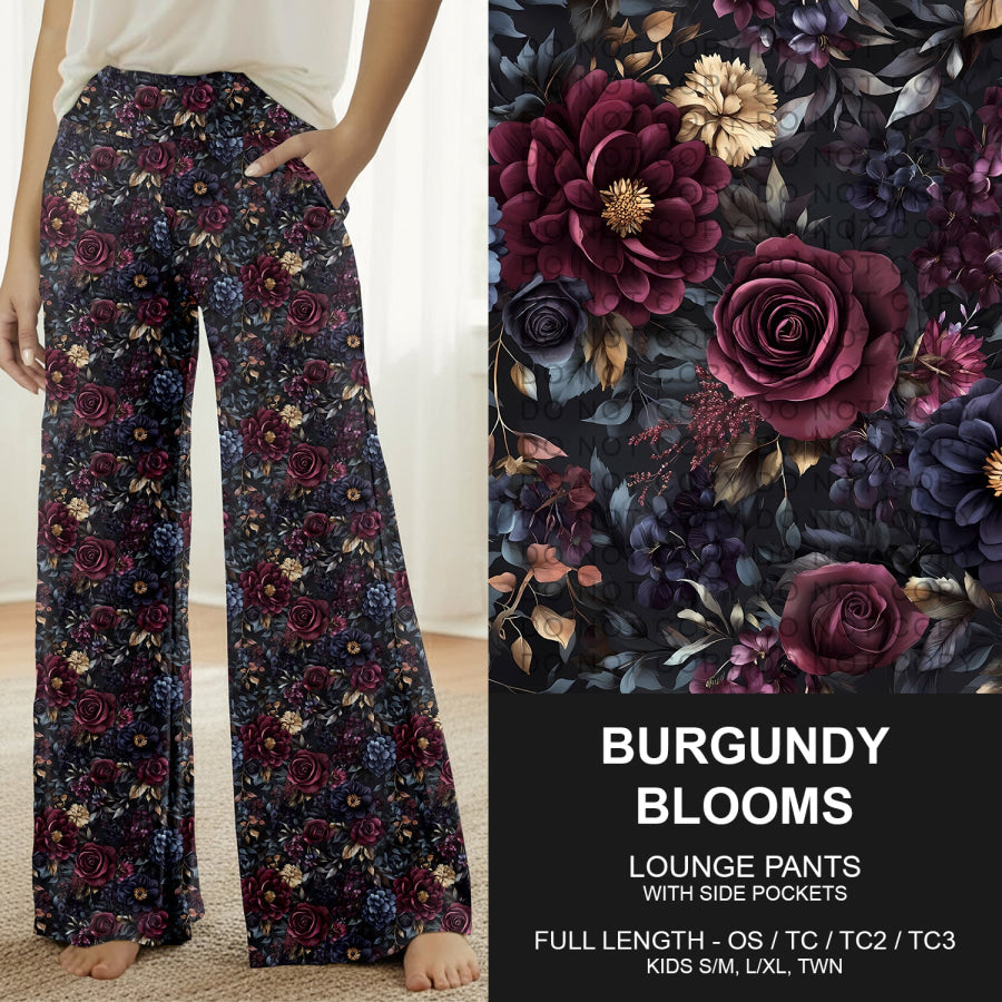 Preorder Custom Styles - Burgundy Blooms - Closes 18 Nov - ETA late Feb 2026 Loungewear