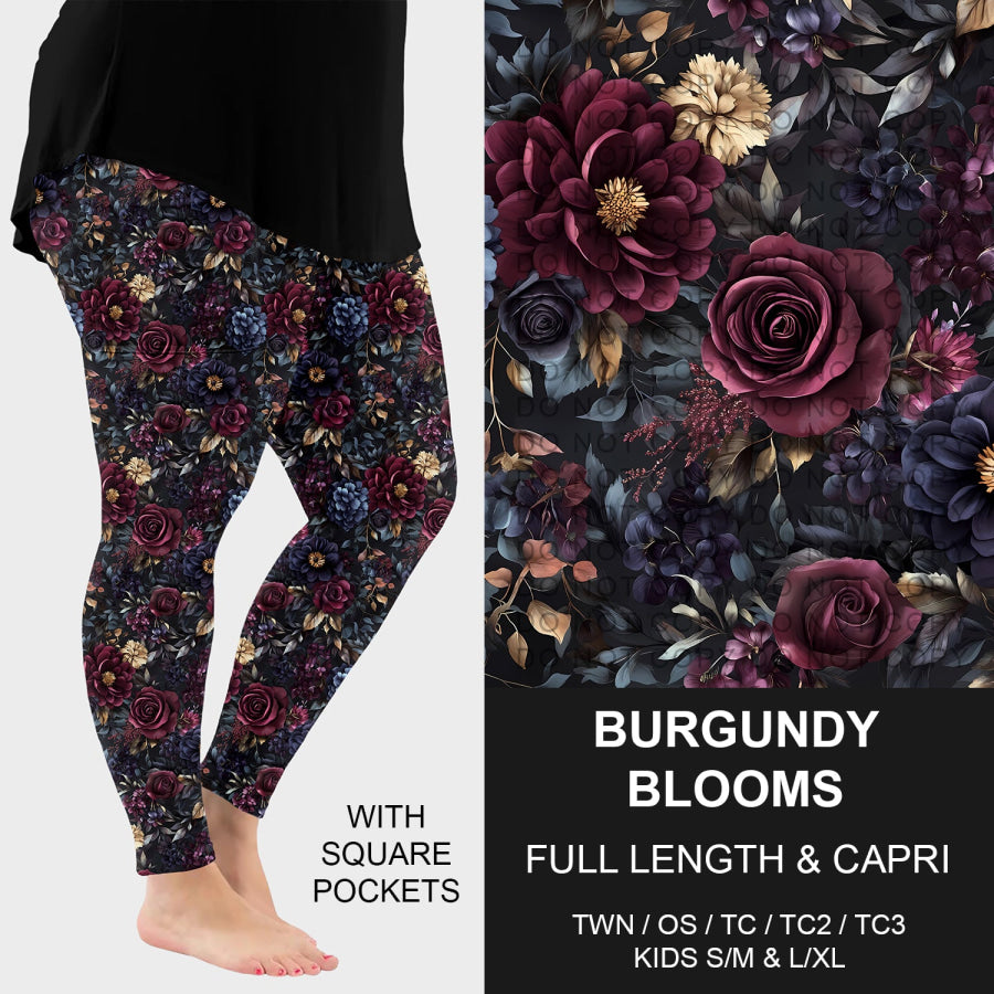 Preorder Custom Styles - Burgundy Blooms - Closes 18 Nov - ETA late Feb 2026 Loungewear
