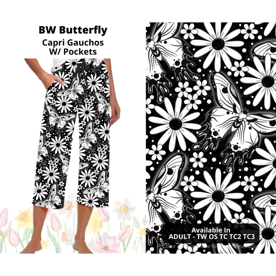 Preorder Custom Styles - BW Butterfly - Closes 17 Mar - ETA late Jun 2025 Leggings