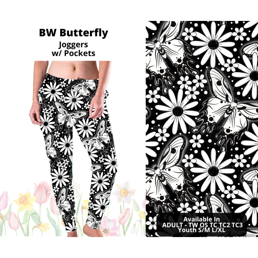 Preorder Custom Styles - BW Butterfly - Closes 17 Mar - ETA late Jun 2025 Leggings