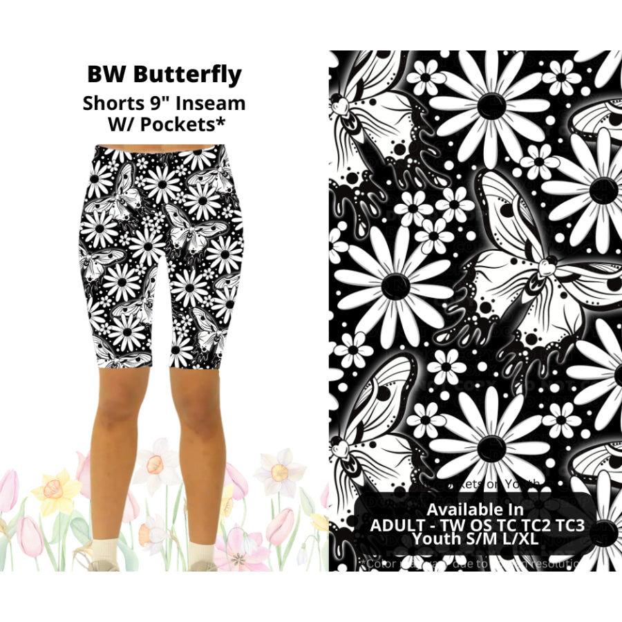 Preorder Custom Styles - BW Butterfly - Closes 17 Mar - ETA late Jun 2025 Leggings