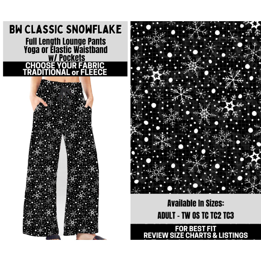 Preorder Custom Styles - BW Classic Snowflake - Closes 6 Oct - ETA mid Feb 2026 Leggings