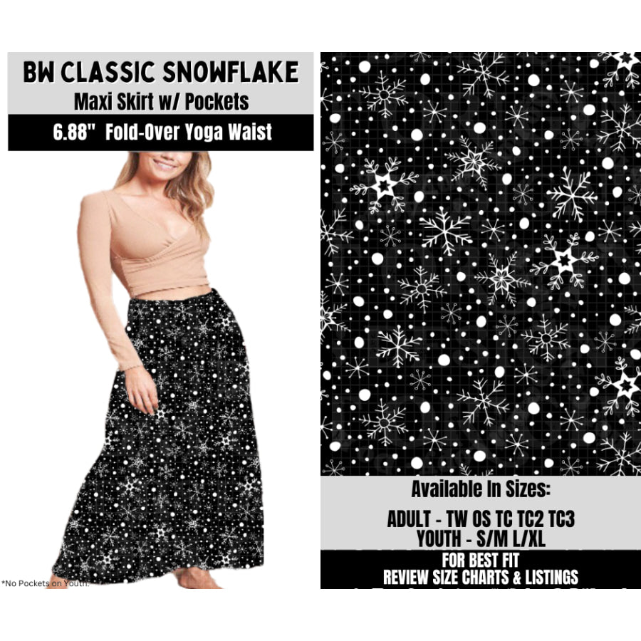 Preorder Custom Styles - BW Classic Snowflake - Closes 6 Oct - ETA mid Feb 2026 Leggings