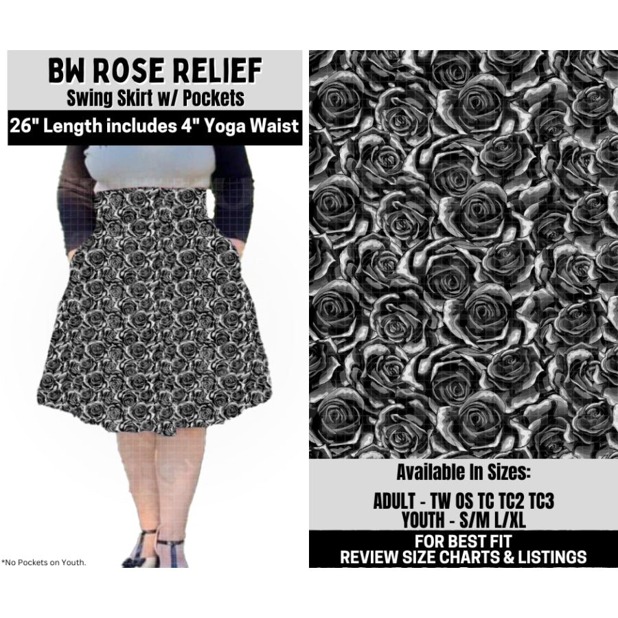 Preorder Custom Styles - BW Rose Relief - Closes 6 Oct - ETA mid Feb 2026 Leggings