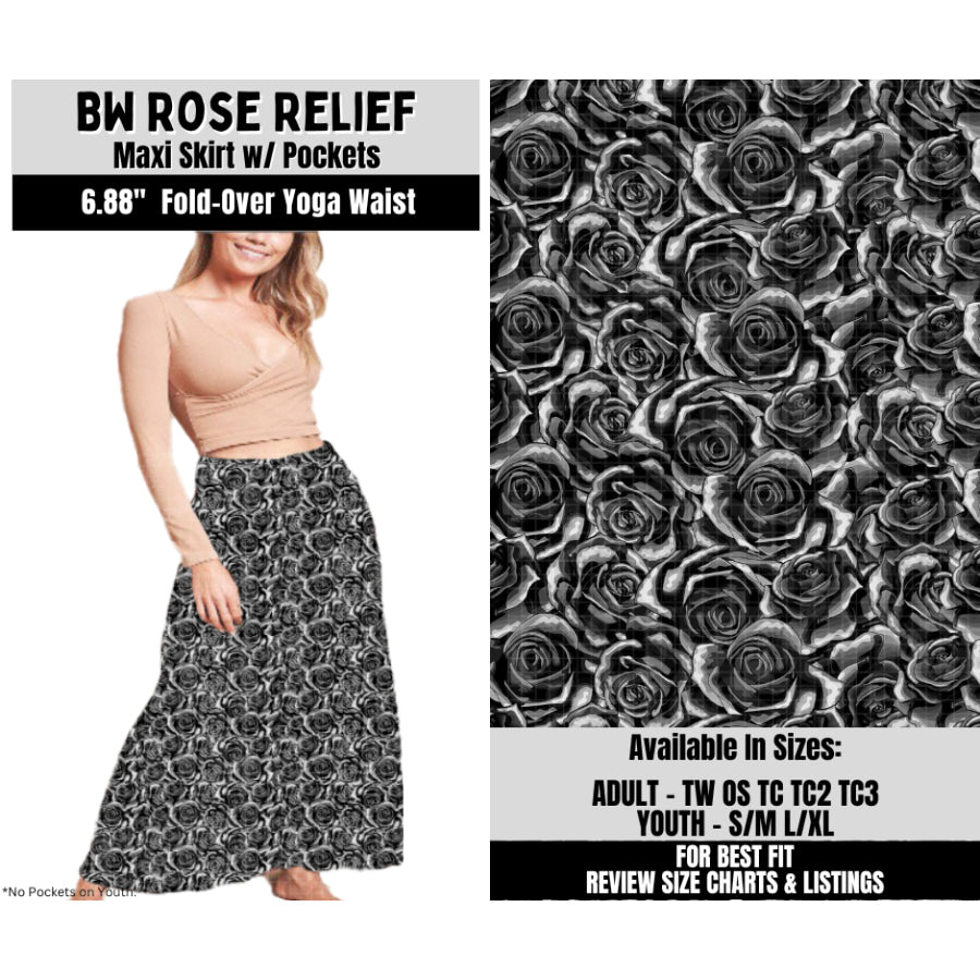 Preorder Custom Styles - BW Rose Relief - Closes 6 Oct - ETA mid Feb 2026 Leggings