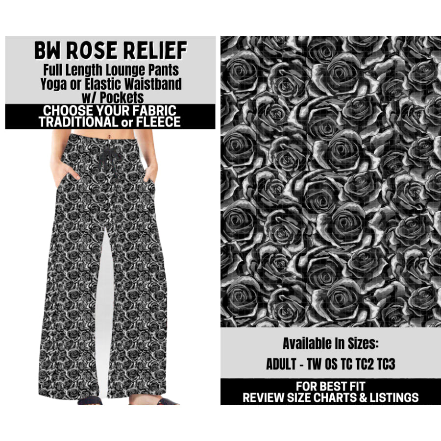 Preorder Custom Styles - BW Rose Relief - Closes 6 Oct - ETA mid Feb 2026 Leggings