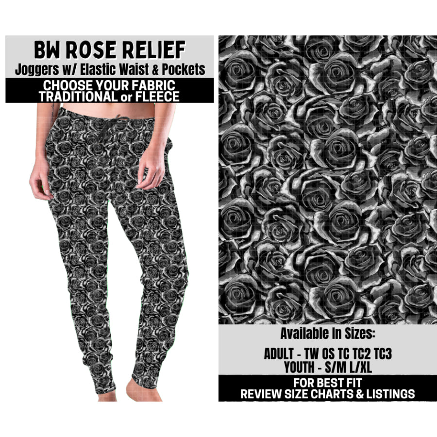 Preorder Custom Styles - BW Rose Relief - Closes 6 Oct - ETA mid Feb 2026 Leggings