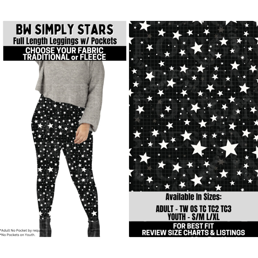 Preorder Custom Styles - BW Simply Stars - Closes 6 Oct - ETA mid Feb 2026 Leggings