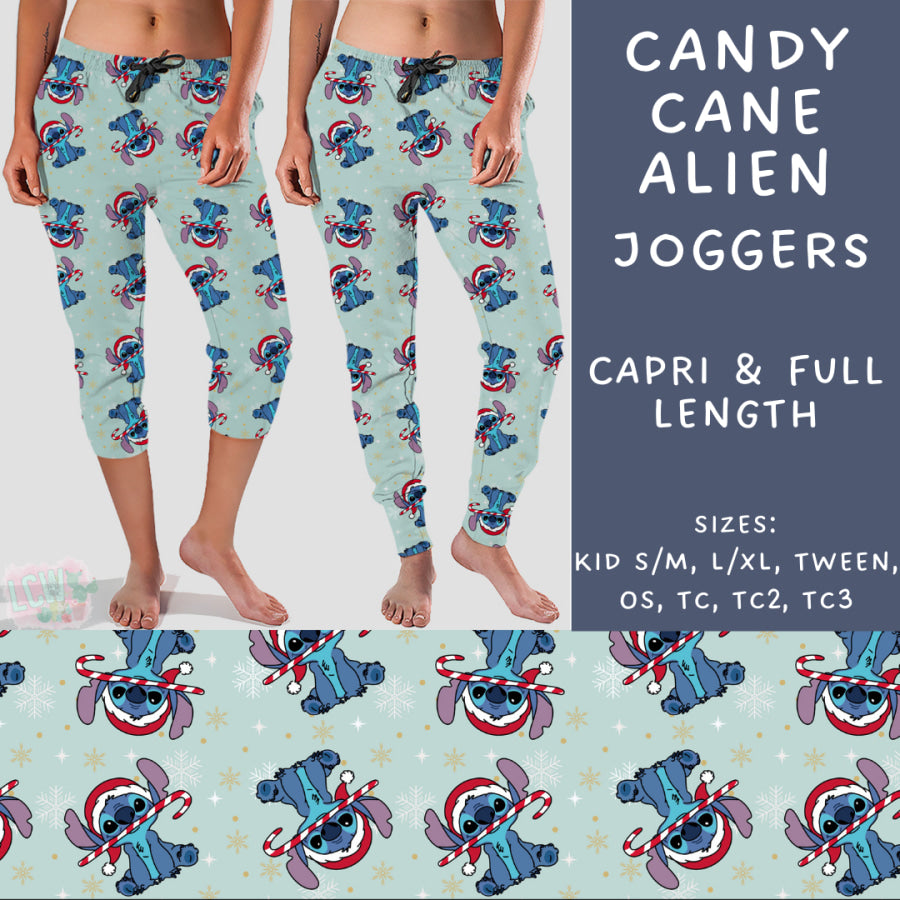 Preorder Custom Styles - Candy Cane Alien - Closes 31 Oct - ETA early Jan 2025 Leggings