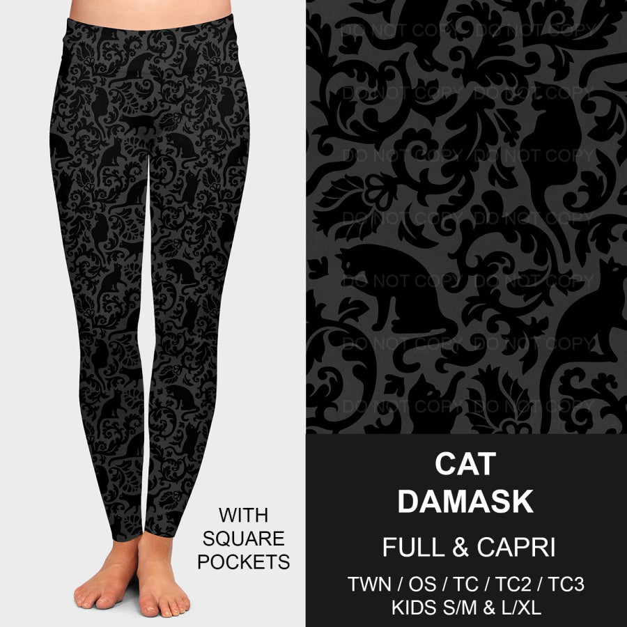 PREORDER Custom Styles - Cat Damask - Closes 14 Jan - ETA late Apr 2025 Loungewear