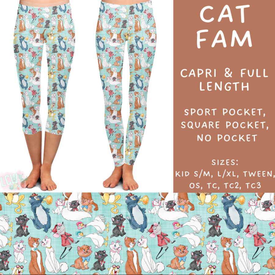 Preorder Custom Styles - Cat Fam - Closes 27 Jan - ETA late Apr 2025 Leggings