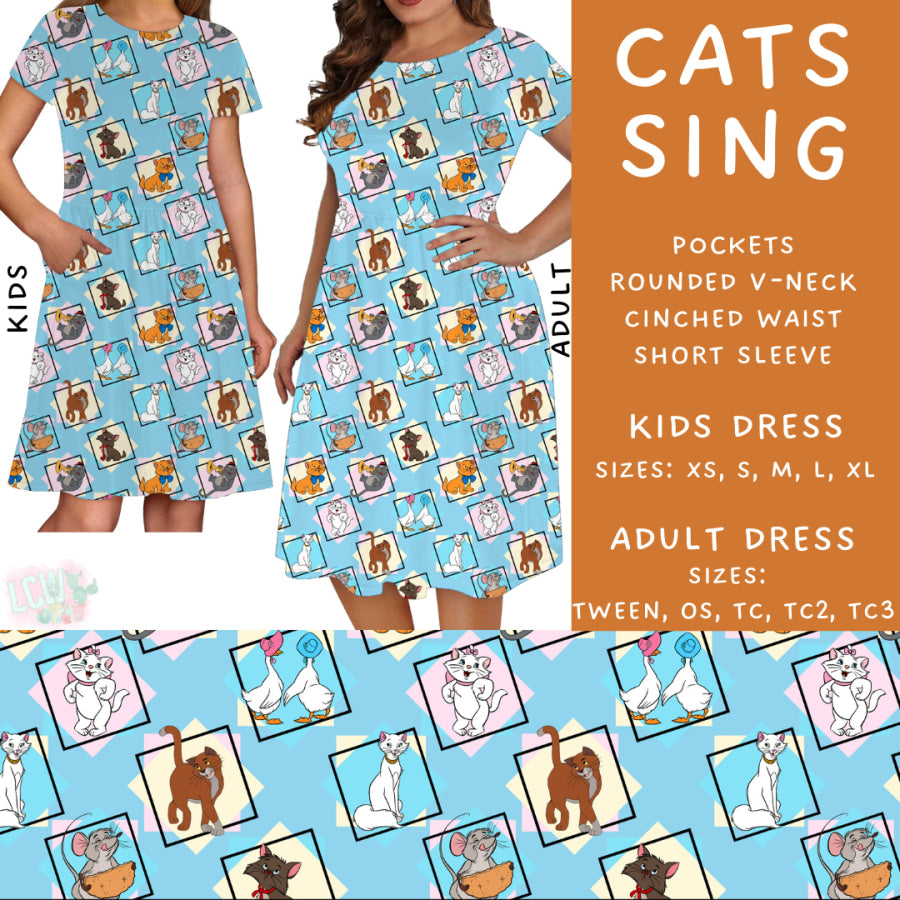 Preorder Custom Styles - Cats Sing - Closes 20 Jan - ETA late Apr 2025 Leggings