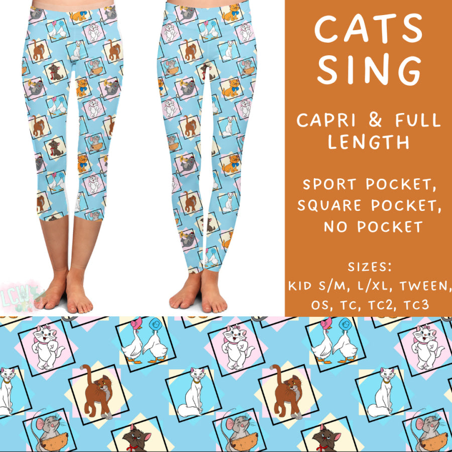 Preorder Custom Styles - Cats Sing - Closes 20 Jan - ETA late Apr 2025 Leggings