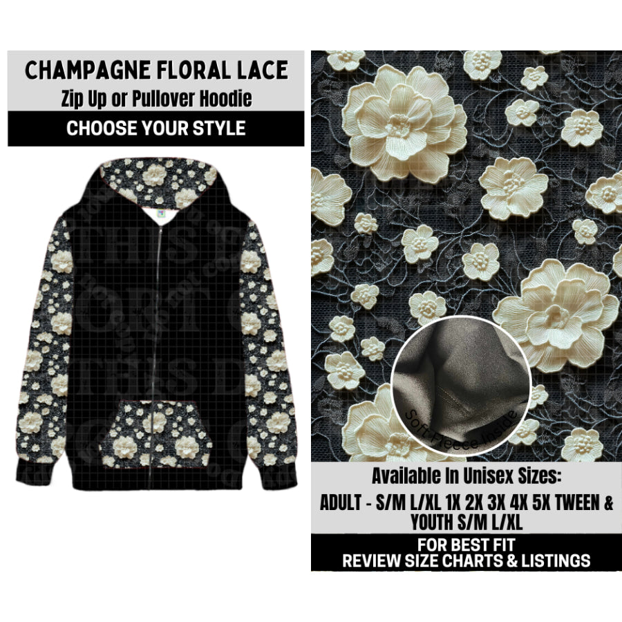 Preorder Custom Styles - Champagne Floral Lace - Closes 6 Oct - ETA mid Feb 2026 Leggings