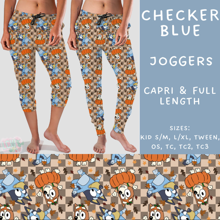 Preorder Custom Styles - Checker Blue - Closes 9 Oct - ETA late Dec 2024 Leggings