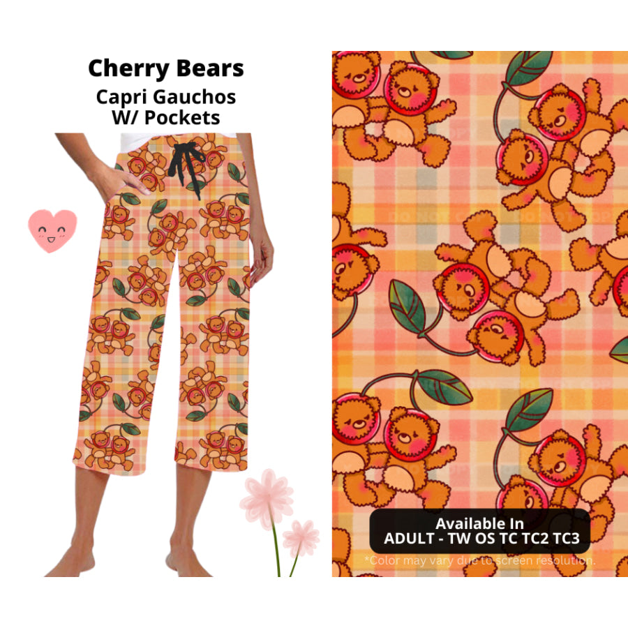 Preorder Custom Styles - Cherry Bears - Closes 3 Mar - ETA mid Jun 2025 Leggings