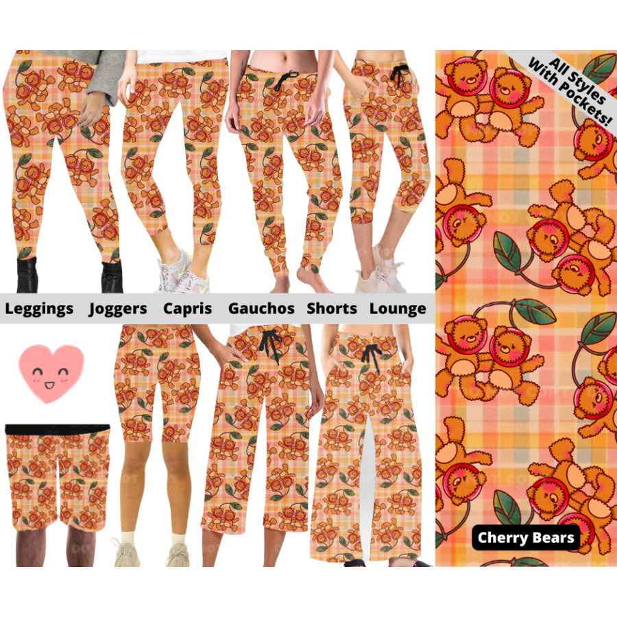 Preorder Custom Styles - Cherry Bears - Closes 3 Mar - ETA mid Jun 2025 Leggings