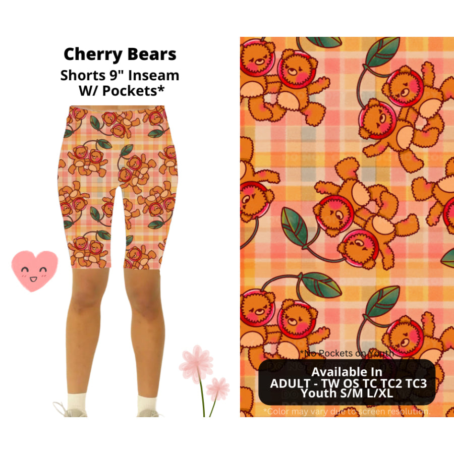 Preorder Custom Styles - Cherry Bears - Closes 3 Mar - ETA mid Jun 2025 Leggings