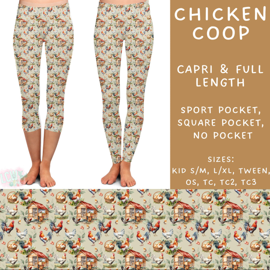 Preorder Custom Styles - Chicken Coop - Closes 23 Sep - ETA early Dec 2024 Leggings