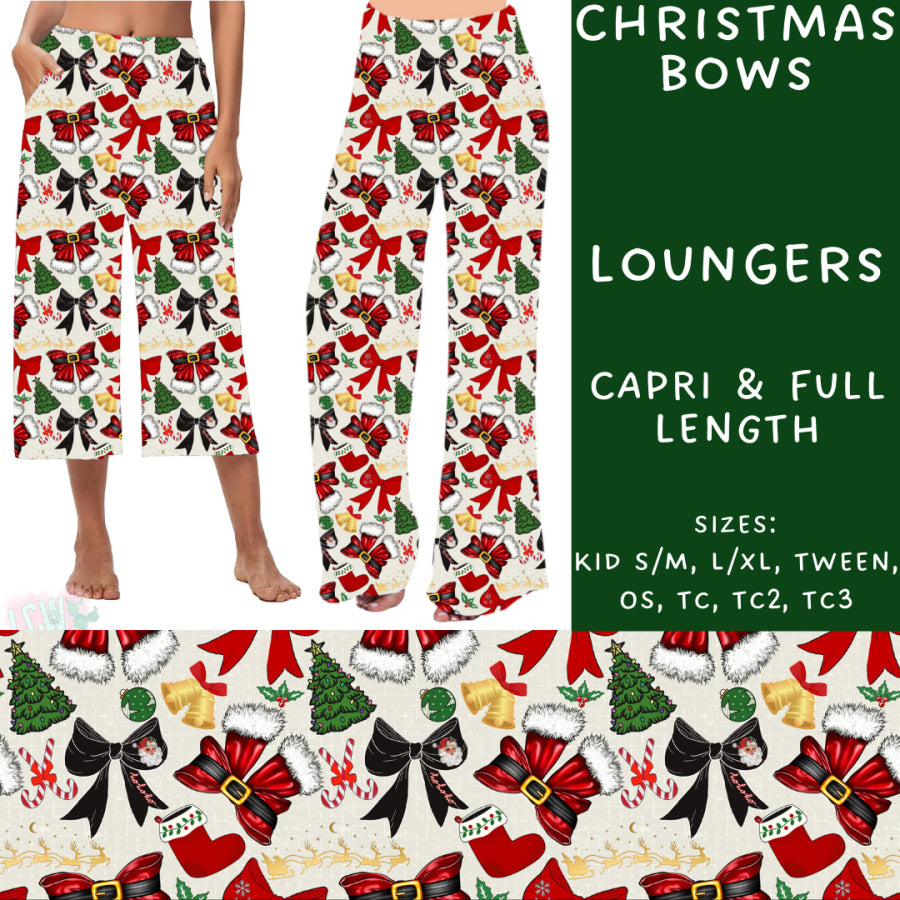 Preorder Custom Styles - Christmas Bows - Closes 31 Oct - ETA early Jan 2025 Leggings