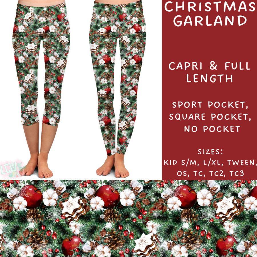 Preorder Custom Styles - Christmas Garland - Closes 31 Oct - ETA early Jan 2025 Leggings