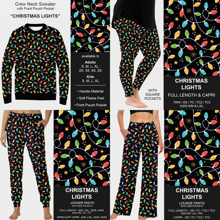PREORDER Custom Styles - Christmas Lights - Closes 22 Jul - ETA late Oct 2025 Loungewear