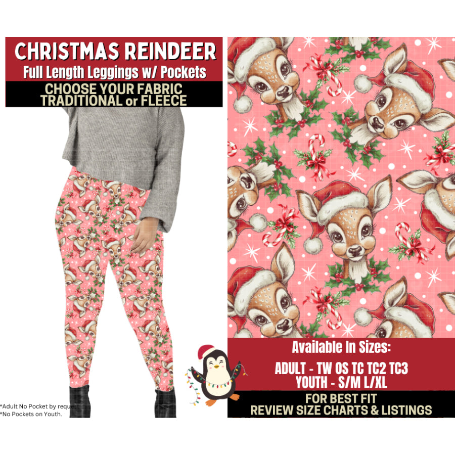 Preorder Custom Styles Christmas Reindeer Closes 4 Sep ETA early Jan 2026 Leggings