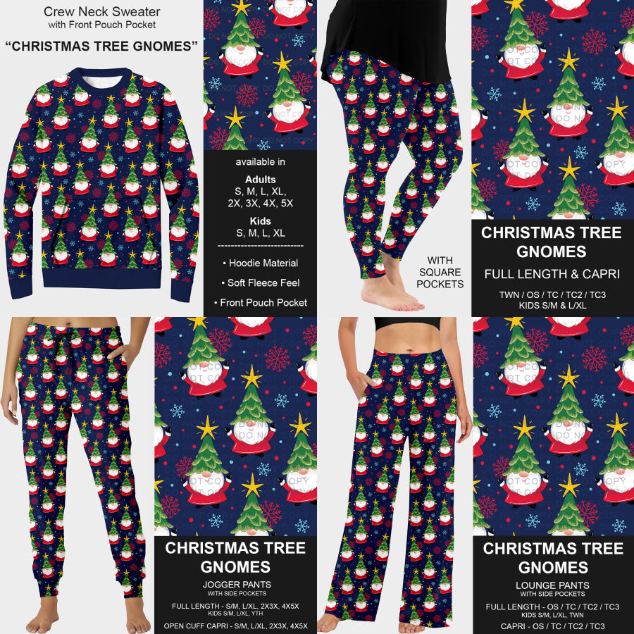 PREORDER Custom Styles - Christmas Tree Gnomes - Closes 22 Jul - ETA late Oct 2025 Loungewear