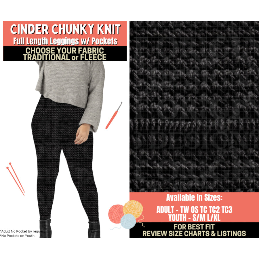 Preorder Custom Styles - Cinder Chunky Knit - Closes 1 Oct - ETA Early Feb 2026 Leggings