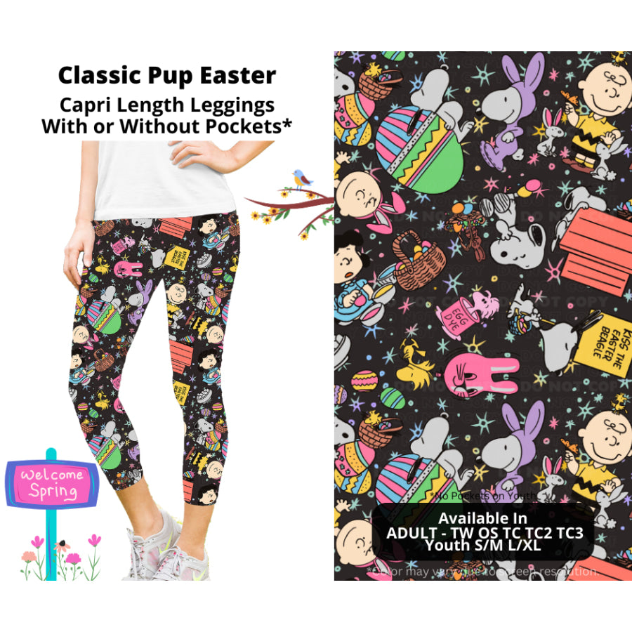 PREORDER Custom Styles - Classic Pup Easter - Closes 22 Jan - ETA late Apr 2025 Leggings