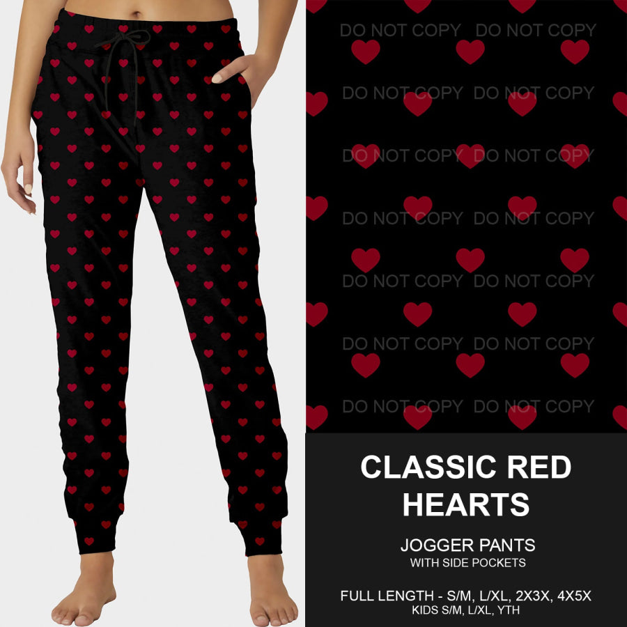 PREORDER Custom Styles - Classic Red Hearts - Closes 26 Nov - ETA early Feb 2025 Loungewear