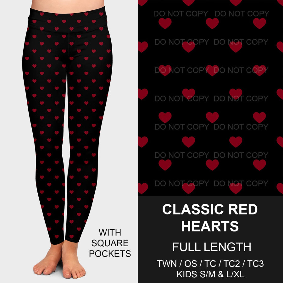 PREORDER Custom Styles - Classic Red Hearts - Closes 26 Nov - ETA early Feb 2025 Loungewear