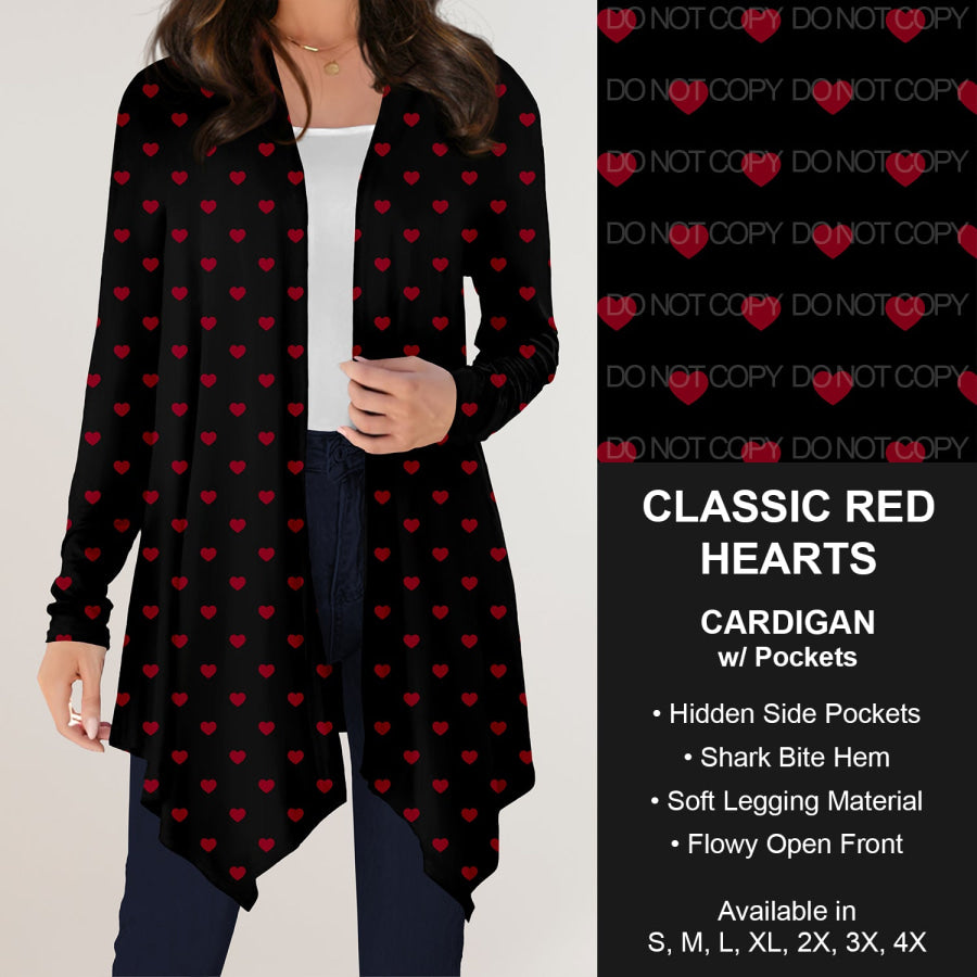 PREORDER Custom Styles - Classic Red Hearts - Closes 26 Nov - ETA early Feb 2025 Loungewear