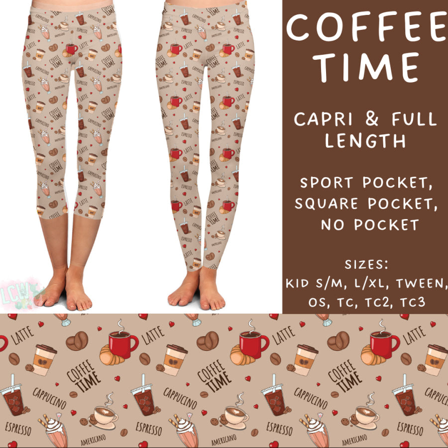 Preorder Custom Styles - Coffee Time - Closes 27 Jan - ETA late Apr 2025 Leggings