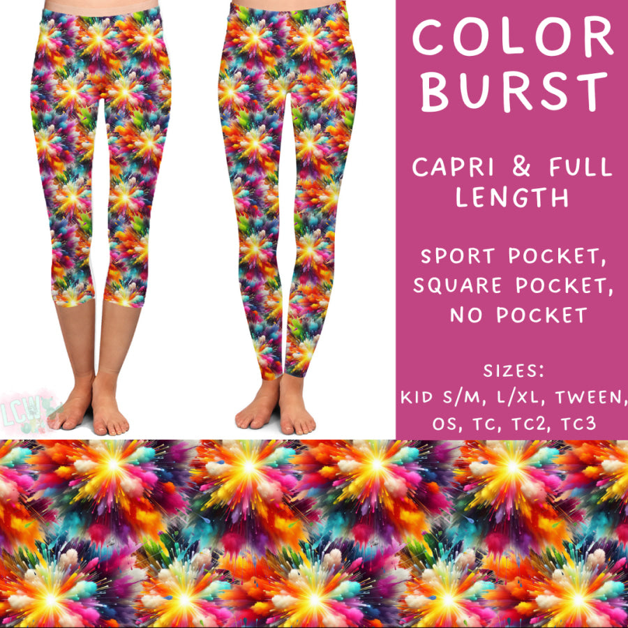 Preorder Custom Styles - Colour Burst - Closes 6 Dec - ETA late Feb 2025 Leggings